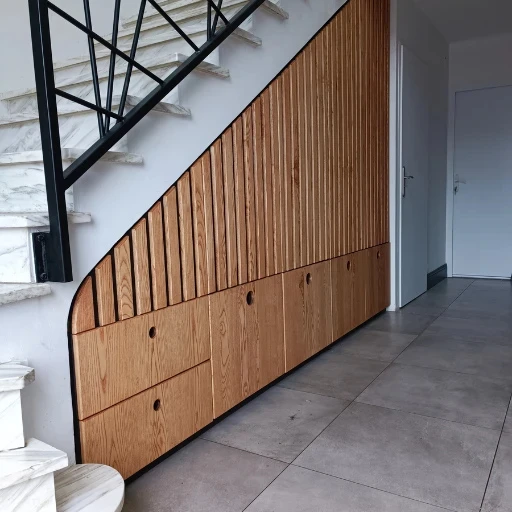Meuble sous escalier avec rangement
