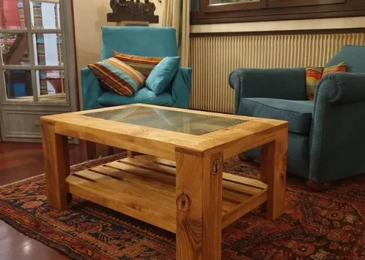 Table basse en bois massif sur mesure