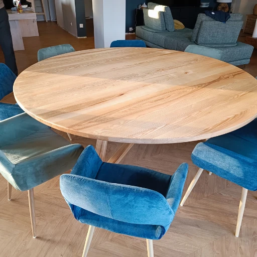 Table en bois ronde sur mesure